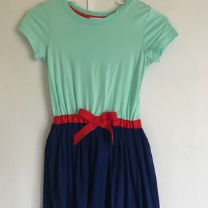 Hanna Andersson Light Green and Blue Play Dress